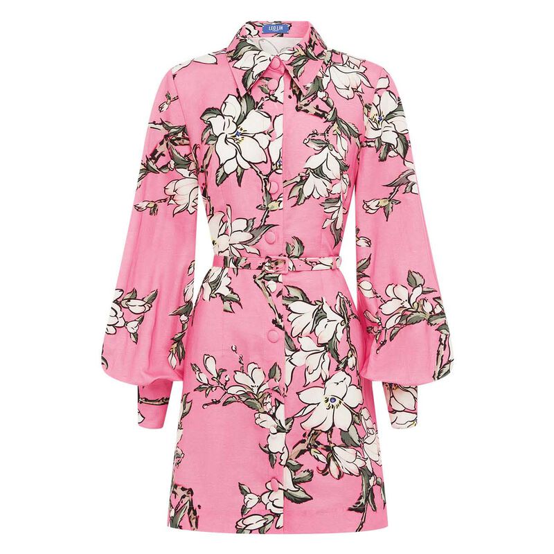 LEO LIN Luminous Linen Mini Dress image number 2